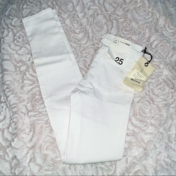 NEW! Rag & Bone Skinny White Jeans - size 25 -$199+ retail NWT! - Picture 4 of 10